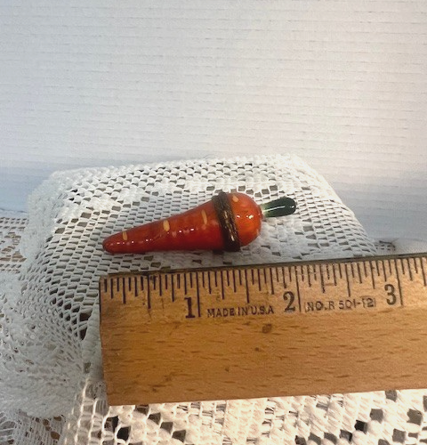 Limoges France Mini Carrot Trinket Box Hand Painted Porcelain