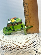 Limoges France Vegetable Wheelbarrow Trinket Box | Hand Painted Porcelain