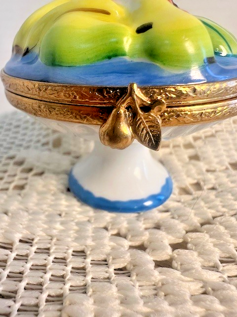 Limoges France Fruit Bowl Trinket Box | Hand Painted Porcelain