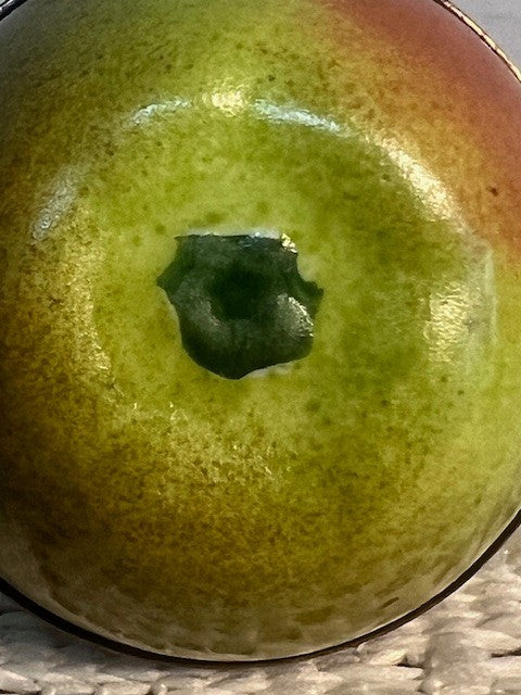 Limoges France Green Pear with Bee Trinket Box Hand Painted Porcelain