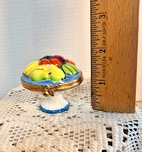 Limoges France Fruit Bowl Trinket Box | Hand Painted Porcelain