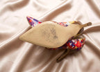 Marc Fisher Floral Watercolor Pumps Size 8 | Pointed Toe Stiletto Heels Pink Purple Yellow Statement Shoes