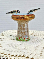 Limoges Birdbath Trinket Box