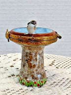 Limoges Birdbath Trinket Box
