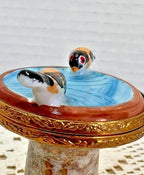 Limoges Birdbath Trinket Box
