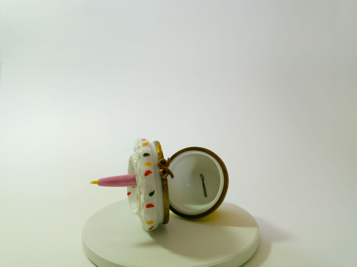Rochard Birthday Cupcake Limoges Trinket Box