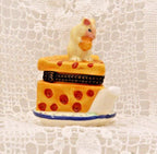 Limoges Mouse on a Cheese Teapot Trinket Box