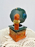 Limoges france gramophone porcelain trinket box peint main marque déposée