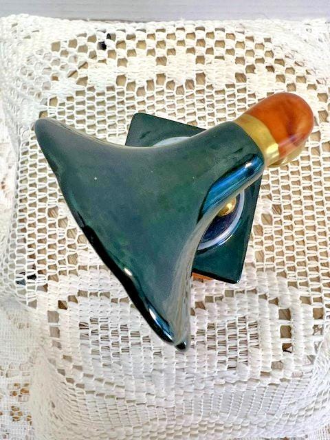 Limoges france gramophone porcelain trinket box peint main marque déposée