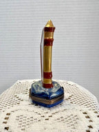 Limoges france harp porcelain trinket box, peint main