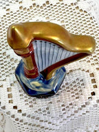 Limoges france harp porcelain trinket box, peint main