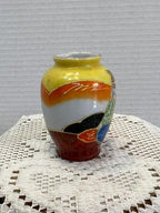 Japanese satsuma yellow miniature vase, dating to the "occupied japan" era