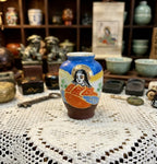 Japanese satsuma style miniature vase, dating to the "occupied japan" era