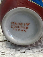 Japanese satsuma yellow miniature vase, dating to the "occupied japan" era