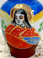 Japanese satsuma style miniature vase, dating to the "occupied japan" era