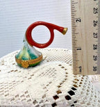 Limoges france waterfowl french horn porcelain trinket box, peint main
