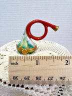 Limoges france waterfowl french horn porcelain trinket box, peint main