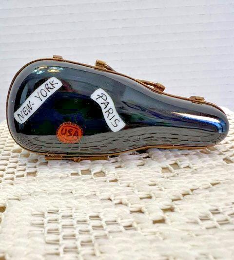 Limoges "violin and case" paris france marque deposee