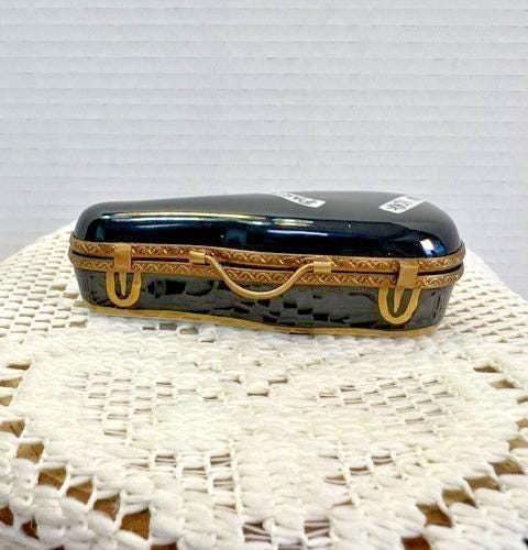 Limoges "violin and case" paris france marque deposee