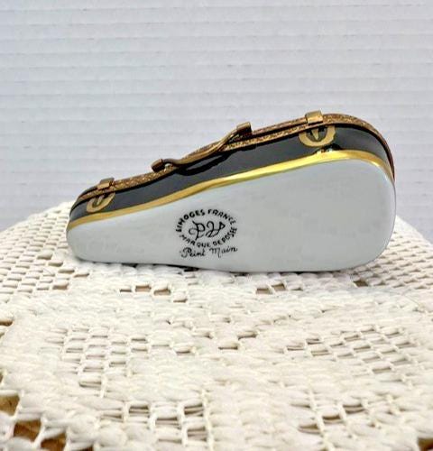 Limoges "violin and case" paris france marque deposee