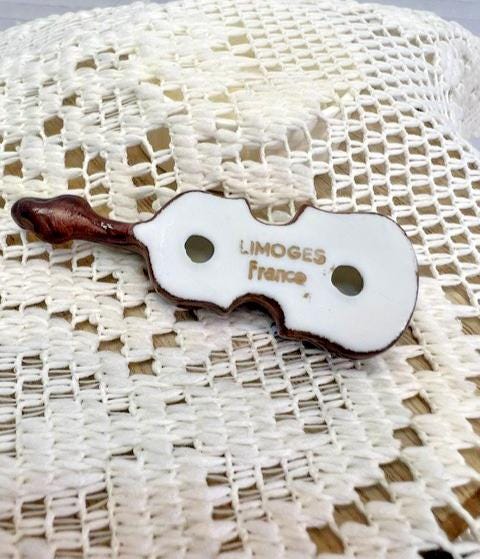 Limoges "violin and case" paris france marque deposee