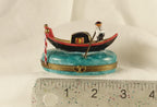 Limoges France Venetian Gondola Trinket Box Oval Porcelain Ltd Ed Repaired
