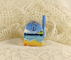 Limoges France Beach Mailbox Trinket Box Tropical Coastal Scene Limited Edition