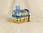 Limoges France Beach Mailbox Trinket Box Tropical Coastal Scene Limited Edition