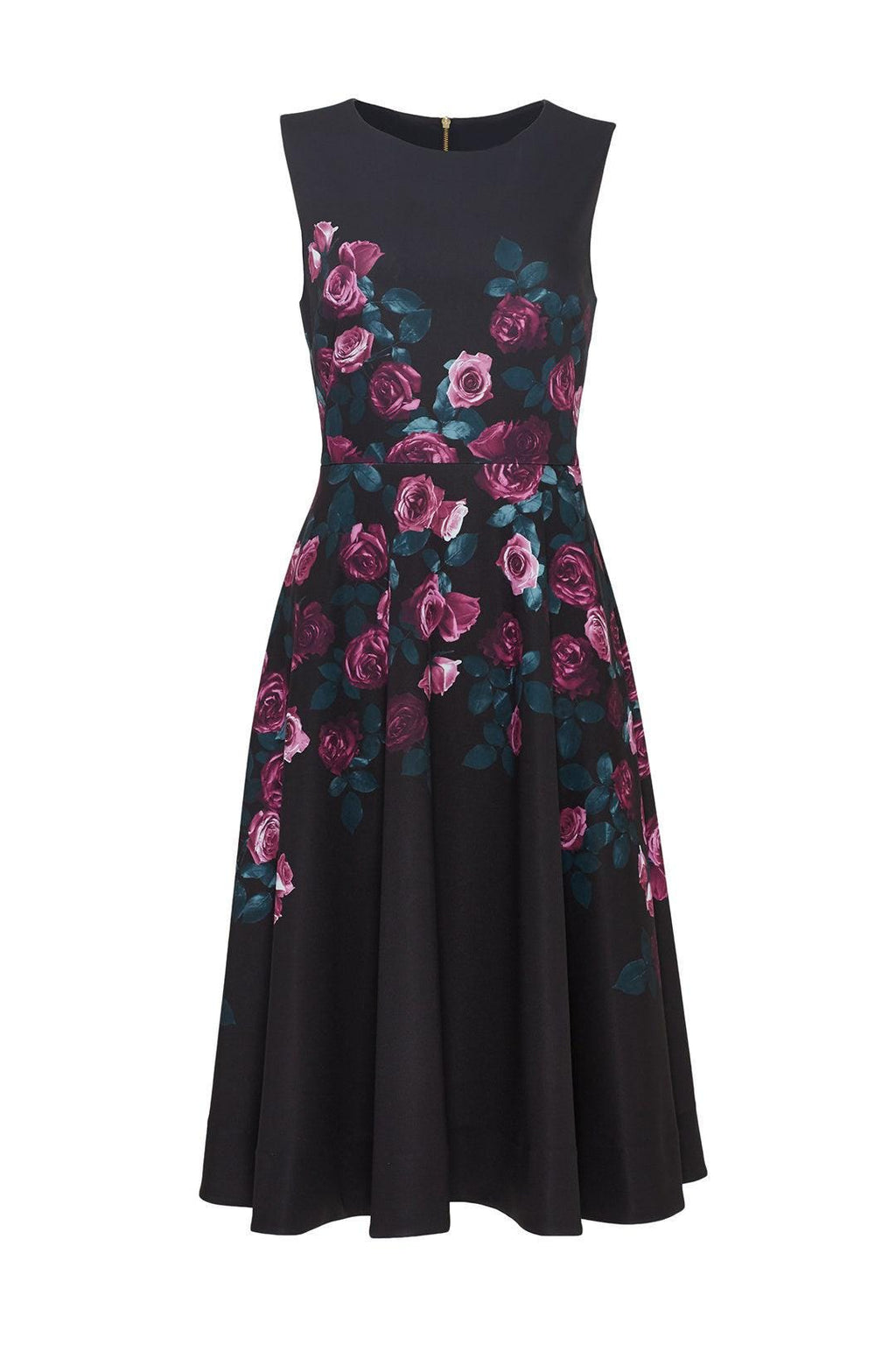 Anthropologie erin fetherston floral neoprene fit & flare dress