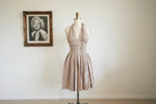 Adrianna papell champagne metallic shimmer halter cocktail dress - sz 12