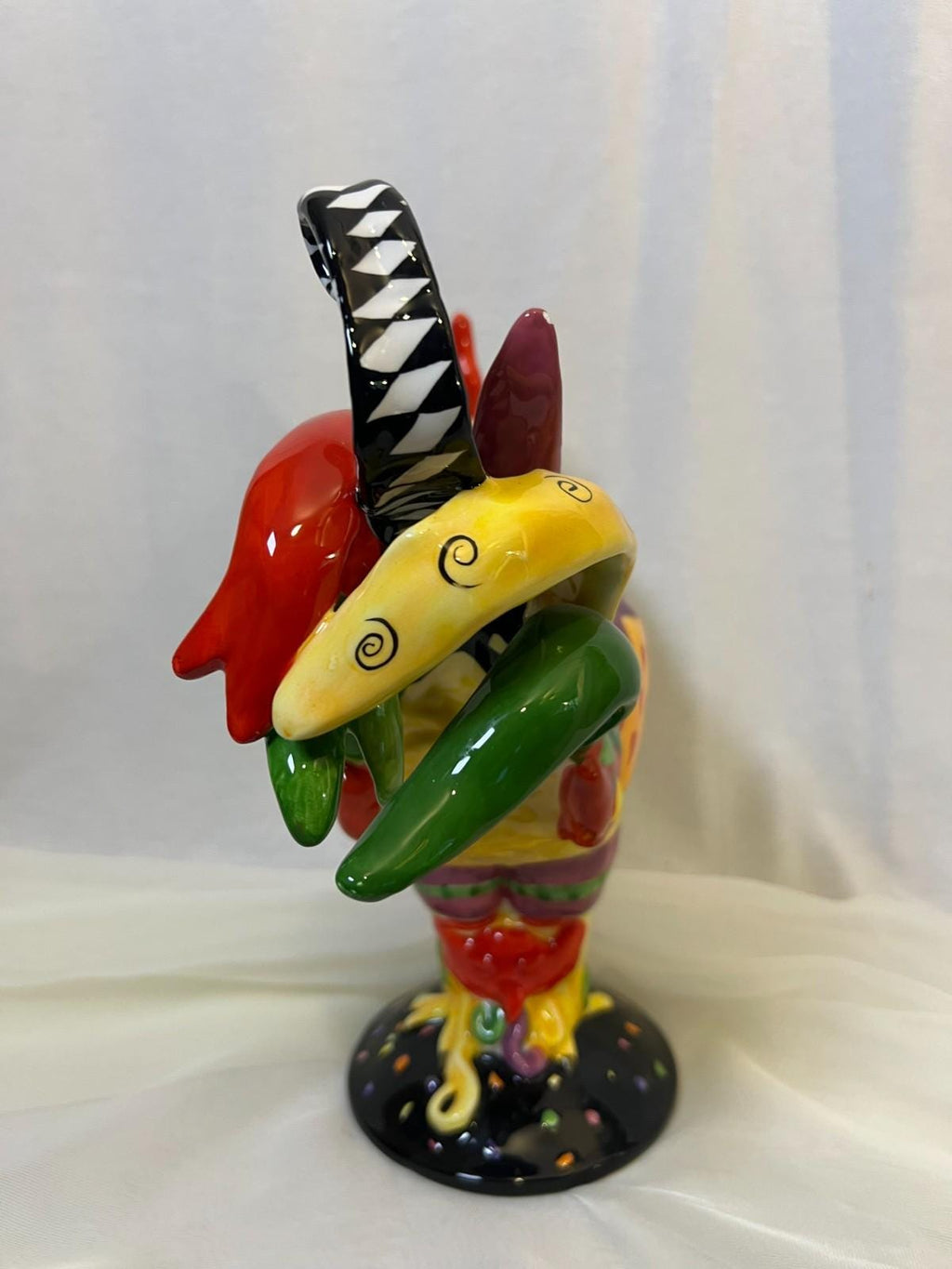 Sharon neuhaus poultry in motion mardi gras rooster figurine