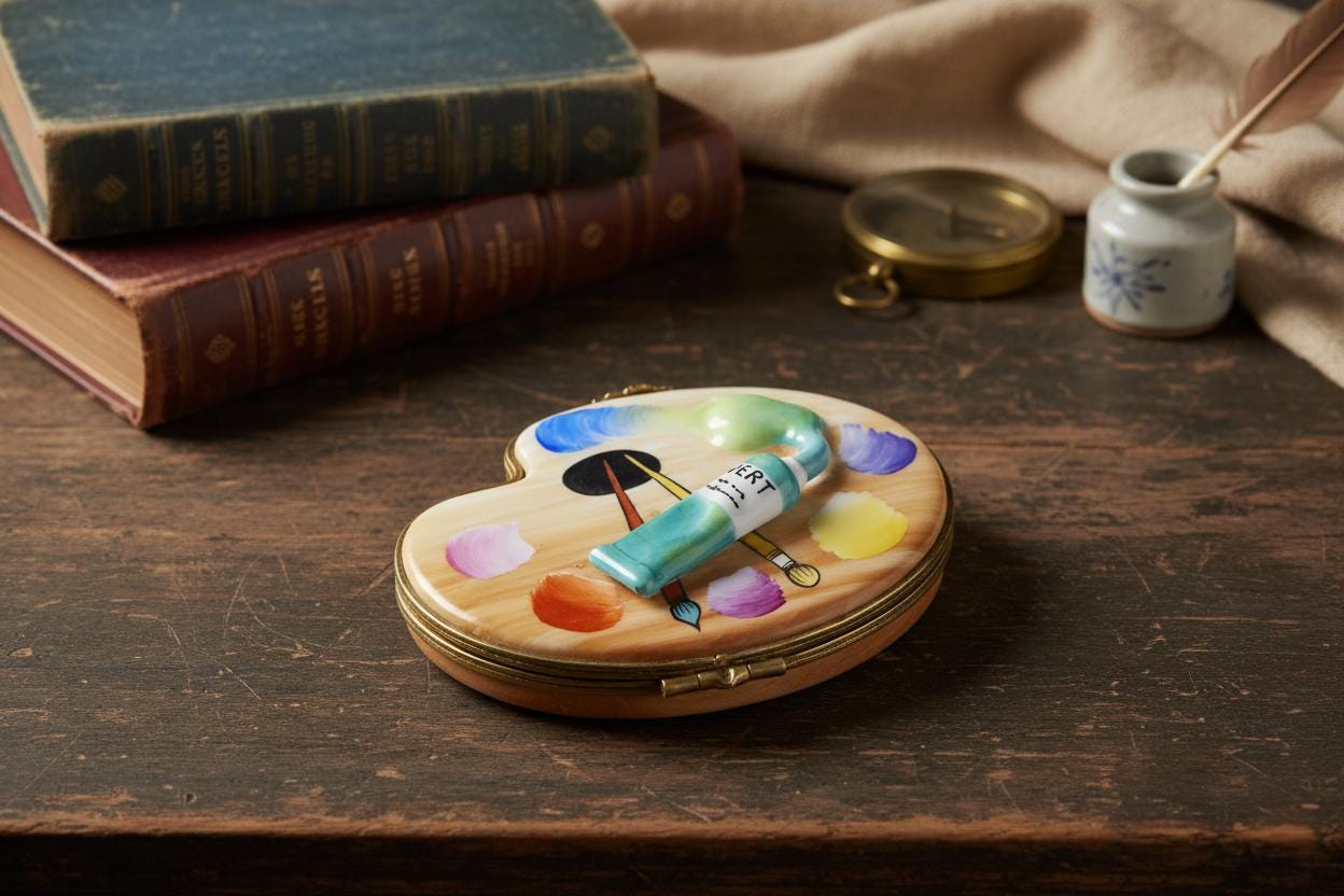 Limoges marque deposse signed painters palette
