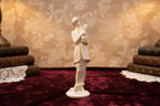 Giuseppe armani "lady with dog" figurine 0421f | florence italy porcelain sculpture