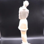 Giuseppe armani "lady with dog" figurine 0421f | florence italy porcelain sculpture