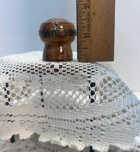 Limoges  " Champagne Cork Liquor Bottle Stopper" Trinket Box
