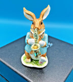 Keren Kopal Bunny Playing Saxophone Trinket Box Austrian Crystals