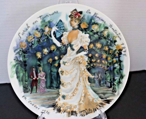 Limoges Porcelain Plate, Victorian Sarah in Bustle Dress (1875)