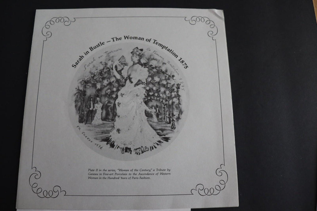 Limoges Porcelain Plate, Victorian Sarah in Bustle Dress (1875)