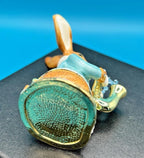 Keren Kopal Bunny Playing Saxophone Trinket Box Austrian Crystals
