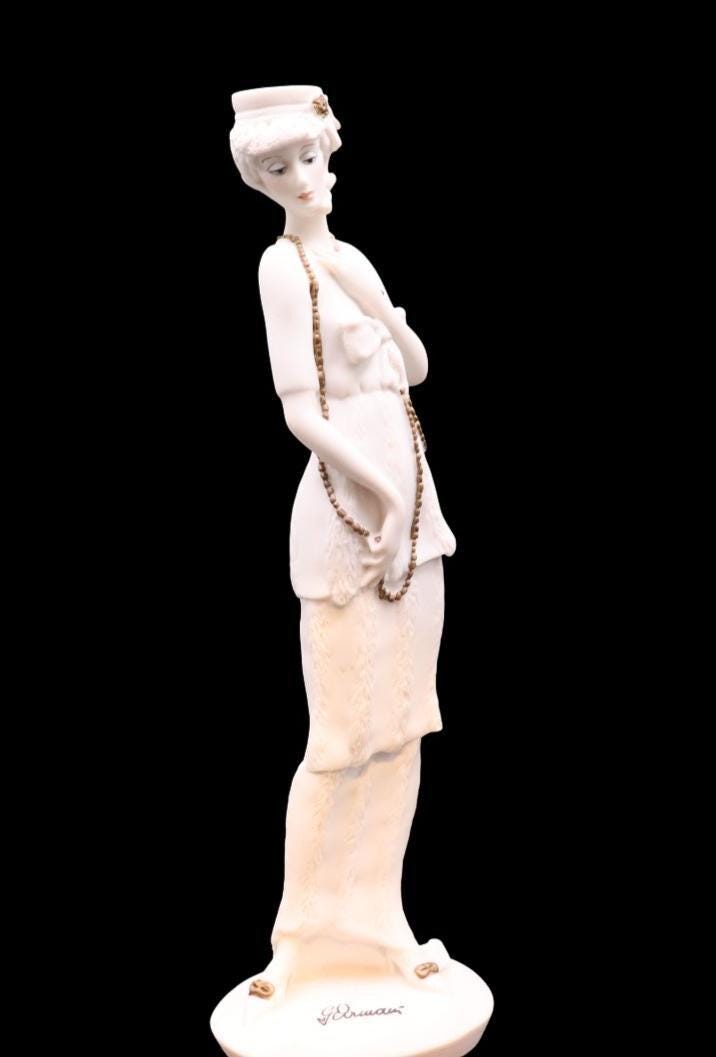 Giuseppe armani figurine: lady with gold necklace, 1987