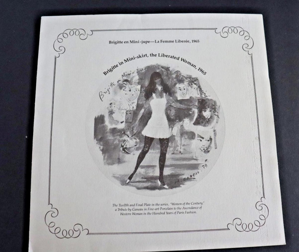 Brigitte Mini-Skirt Plate: 1960s Limoges Porcelain (Collectible Art)