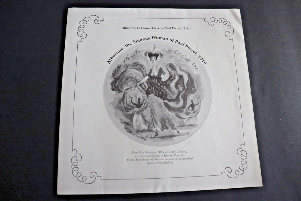 Art Nouveau Limoges Plate - Albertine by Paul Poiret, 1910