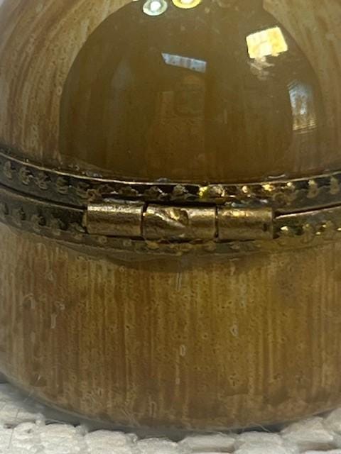 Limoges Long Neck Liqueur Bottle Trinket Box Collectible