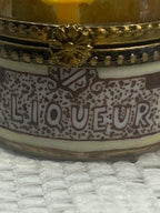 Limoges Long Neck Liqueur Bottle Trinket Box Collectible