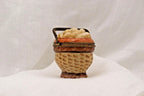 Limoges France Peint Main Egg Basket Trinket Box Hand Painted Porcelain