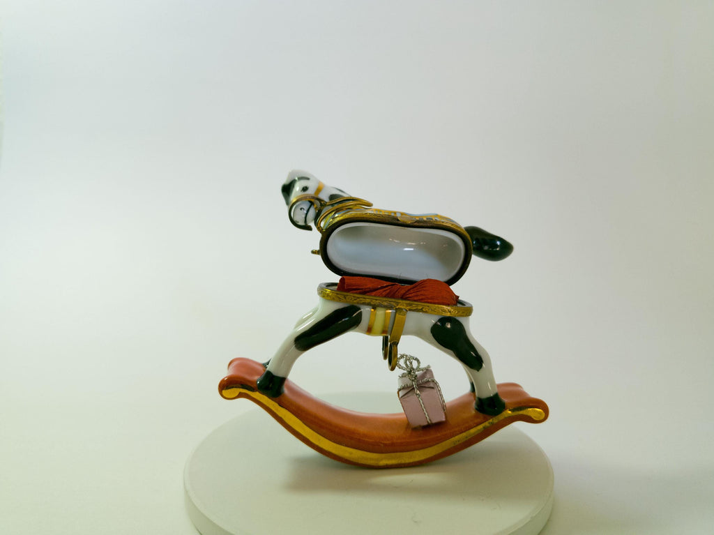Rocking Horse with Gift Limoges Trinket Box