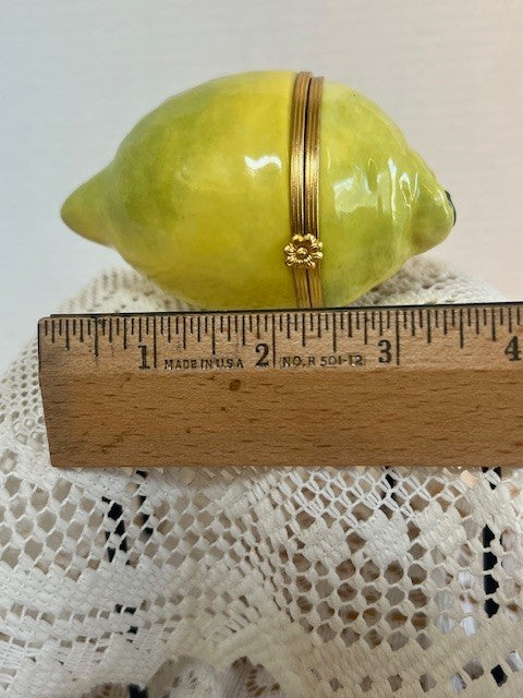 Vintage Tiffany and Co Limoges France Lemon Trinket Box