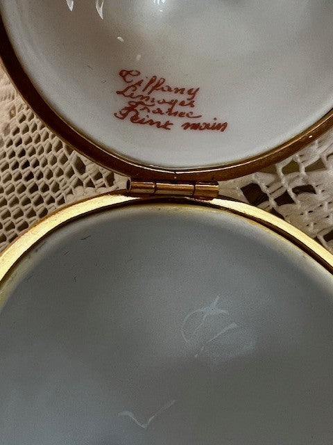 Vintage Tiffany and Co Limoges France Lemon Trinket Box