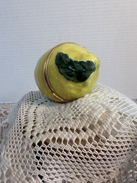 Vintage Tiffany and Co Limoges France Lemon Trinket Box