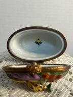 Limoges Fruit Basket Trinket Box Peint Main France